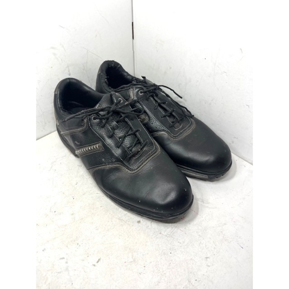 Nike Golf Air Black Leather Spiked Athletic Shoes READ 11.5 Mens Low Top Lace Up